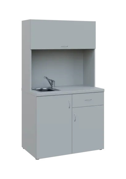 KUCH - SIMPLE 3 kuchyňka s výklopem (dřez + baterie), 1800x1000x6000 mm, šedá